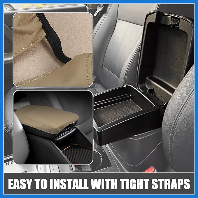 Car Center Console Pad Waterproof Armrest Seat Box Cover Protector Beige for Nissan Altima 2013-2018 Auto Accessories