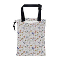 KXWQTRDD Car Garbage Bag Watercolor Wildflowers Drawstring Car Trash Bag Hanging for Back Seat with Adjustable Buckle Canvas Vehicle Trash Can Easy-to-Install