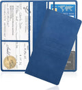 Car Registration and Insurance Holder,PU Leather Car Glove Box Organizer Car Document Holder for ID,Driver's License,Universal Car Organizer Car Accessories for Women/Men (Blue)