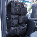 Universal Tactical Car Seat Back Organizer Bag Tactical Molle Vehicle Organizers Panel Vehicle Protector Organizers with 5 Detachable Pouches for Car Truck Ford Jeep (Model A-Black)