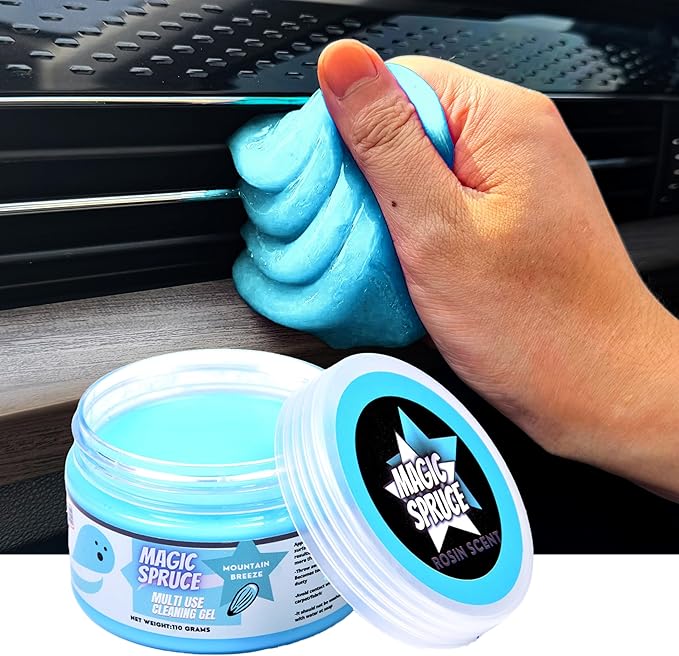 Magic Spruce Car Cleaning Gel Detailing Putty Interior Cleaner 2 Pack Car Slime Pc Laptop Computer Detail Tools Cleaning Accessories Stocking Stuffers for Men Women for Gifts for Men Women