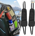 2 PCS Car Seat Side Organizer, Multifunctional Stuff Holder with Mesh Net Pocket, Auto Seat Storage Hanging Bag For Cars, SUVs, Trucks. Can Hold Mobile Phone, Wallet, Glasses (Black)