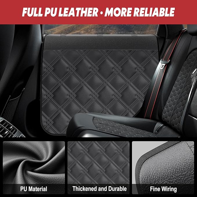 Surfcabin Dog Car Door Protector – 20% Larger Design for Trucks & Large SUVs, 2 Packs PU Material Thickened Waterproof Door Panel Covers, Protects Doors from Dog Scratching