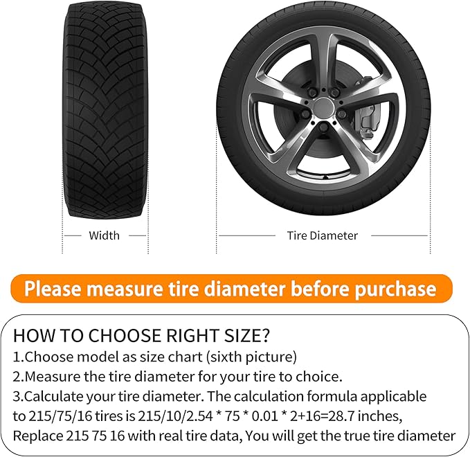 JURMON Tire Covers 4 Pack,Tough Tire Wheel Protector for Jeep, Camper, SUV, Travel Trailer,RV, Truck,Universal Outdoor Waterproof Anti-UV Snow Sun Rain Set Fits Tire Diameters 33-35 Inches