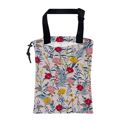 KXWQTRDD Car Garbage Bag Colorful Flowers and Leaves Drawstring Car Trash Bag Hanging for Back Seat with Adjustable Buckle Canvas Vehicle Trash Can Easy-to-Install