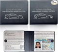 Ziciner Car Registration Insurance Holder, 2Pack Essential Auto Card Document Glove Box Organizer with Touch Fastener, Vehicle Interior Accessories Perfect for Most Car, Truck, SUV (Black/Small Car)