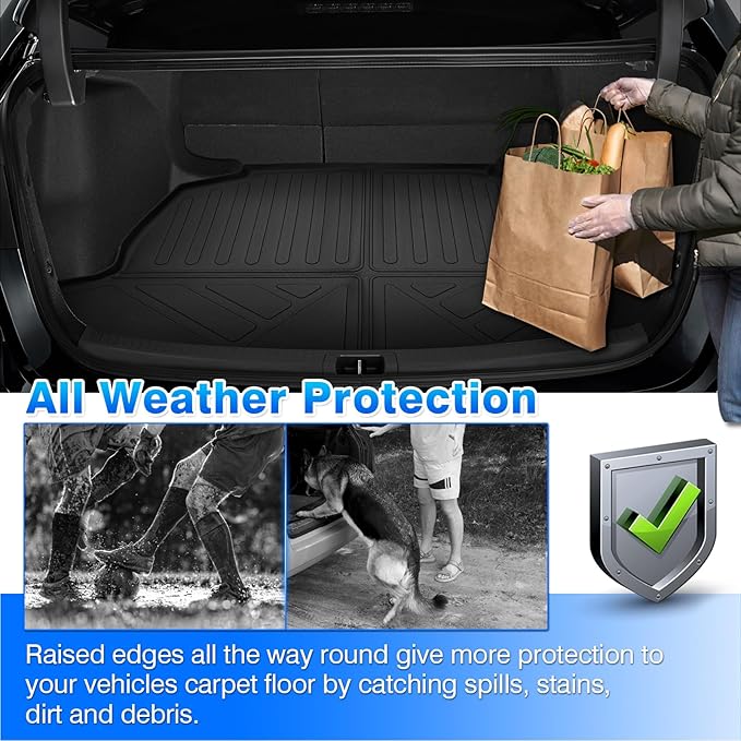Cartist Floor Mats and Cargo Liner Fit for Toyota Corolla Sedan 2020-2025 (Not for Hatchback and Cross) All Weather Floor Mat Corolla Accessories Heavy Duty Carpet Protection
