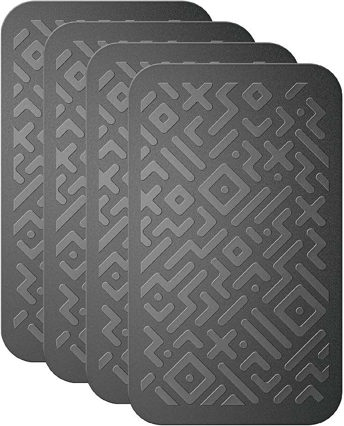 Car Dashboard Non Slip Mat, Brlvget Anti Slip Gel Pad, Multifunctional Fixate Anti Slide Sticky Dash Pad for Radar Detector, Cell Phone, Keys, Glass, Mirrors, GPS, Coins 5.3 x 3.2 inch (4 Pack)