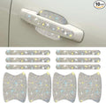 10PCS Bling Car Door Handle Protector, Crystal Rhinestone Anti-Scratch Car Bowl Decoration Sticker Decal, Universal Auto Exterior Door Protective Covers Accessories for Women (Colorful)