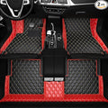 All-Weather car Floor MATS-Suitable for 99% of car Models,Leather car mat, offering Personalized Embroidery and Multiple Color Options,Provide Protection for car Rug (Red1)