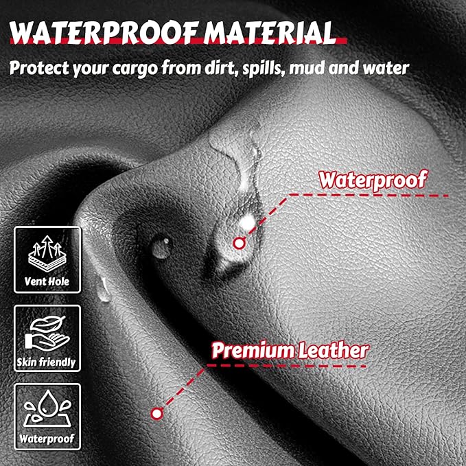 for Kia Sportage Car Seat Covers Full Set,Leather Seat Covers for Car,Lumbar Muscle Pain Healing Function,Waterproof Automobile Seat Protector with Lumbar Support(Ash Black with Pillow)