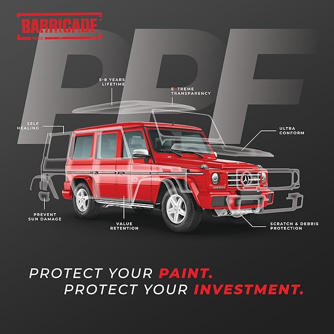 VViViD Barricade Premium 8 Year Clear Gloss Paint Protection Film (12" x 96")