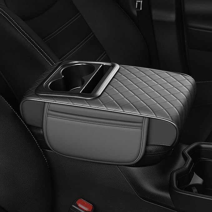 Center Console Cover for Chevrolet/Chevy Impala Waterproof Armrest Cover with Plus Comfort Lift Design,Anti-Scratch Auto Armrest Pad Accessory （Grey