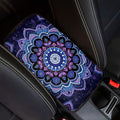 Neoprene Armrest Cushion Cover for Car Boho Mandala Flower Print Armrest Box Cover Center Console Pad for Truck Sedan SUV, Universal Fit