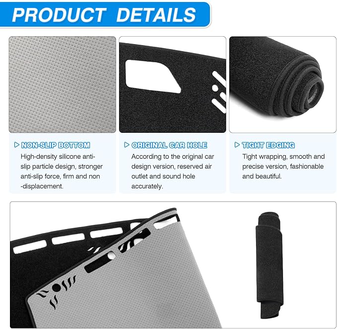 Cartist Dash Cover fits for Chevy Traverse 2018 2019 2020 2021 2022 2023 Dashboard Cover Mat for Traverse Accessories Non-Slip Carpet Sunshield Glare UV Rays Protector