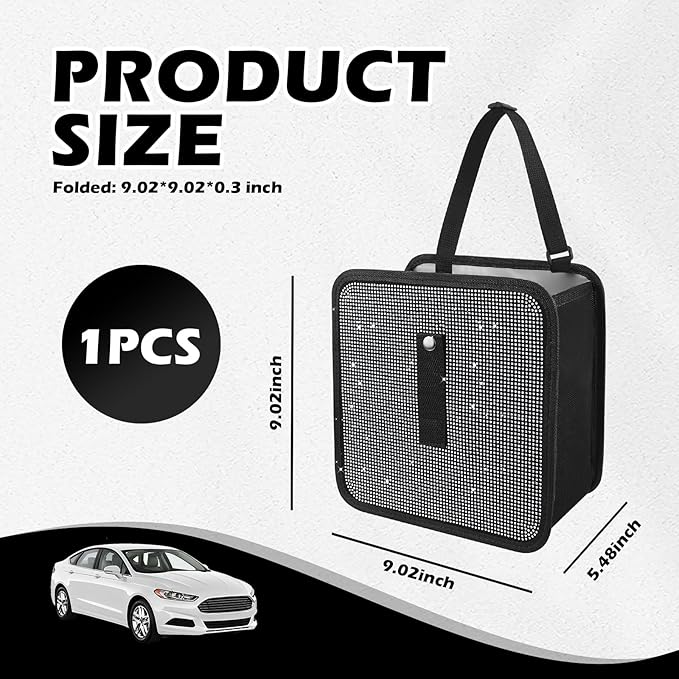 Foldable Rhinestone Car Trash Cans,Hanging Car Trash Bin as Stylish Decorations & Seat Organizer,Large Capacity Cars Garbage Can as Bling Cars Accessories for Women