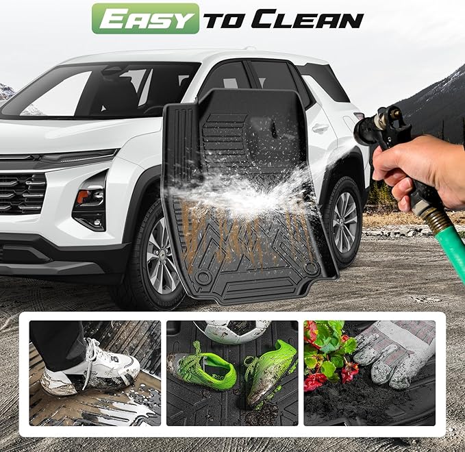 Floor Mats for 2025 2026 Chevrolet Equinox Gas (Not for EV) & GMC Terrain, All Weather Cargo Liner & Door Sill Guards for Chevy Equinox Accessories, Car Accessories
