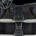 Luxury car Floor mats are for 99% of Vehicle Models,All Weather car Floor mats Provide Comprehensive Protection for Vehicles,Floor mats for car Personalized Customization! (2+1 Black Yellow)