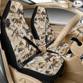 Psesaysky 5 Piece Car Seat Covers Full Set for Women Men, Retro Horse Racing Soft Comfort 2 Front Seats Protector 2 Seat Belt Cover and 1 Car Center Console Cover
