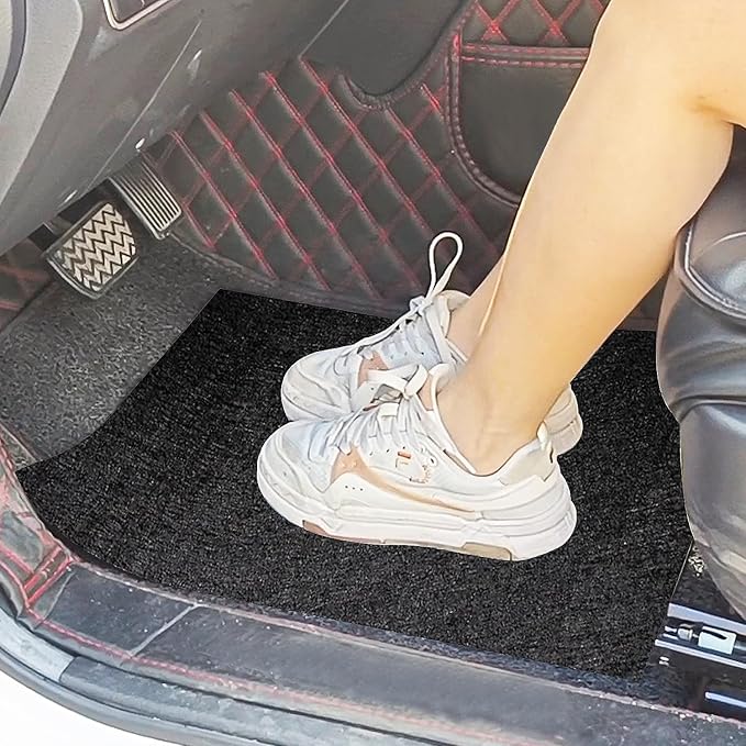 20PCS Black Disposable Car Floor Mats 19.6x15.7 Inch Heavy-Duty Automotive Floor Protectors for Car Wash & Detailing - Non-Slip Vehicle Interior Protector Fits SUV/Truck