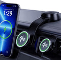 Upgrade [Qi2-Certified] 15W for MagSafe Wireless Car Charger Mount, 2XFast Charging[90+LBS Safe Suction] Magnetic Phone Holder Dashboard Windshield for iPhone 17/16/15/14/13/12 Pro Max (Iron)