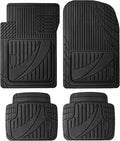 Husky Liners Uni-Fit | Universal Automotive Floor Mats | All Weather Protection for Cars, Trucks, Vans, SUV's | Easy Trim-to-Fit, Black, 4 pcs. - 51509