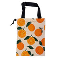 KXWQTRDD Car Trash Bag Vintage Orange Green Leaves Leak-Proof Car Garbage Bag with Drawstring Foldable Canvas Trash Bin with Adjustable Buckle for Car Accessories, Travelling, Camping