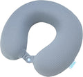 Bliss Neck Pillow - Lightweight U-Shaped Memory Foam Travel Neck Pillow with Snap Closure for Airplanes, Traveling, Offices, Cars, Grey Sweater Knit