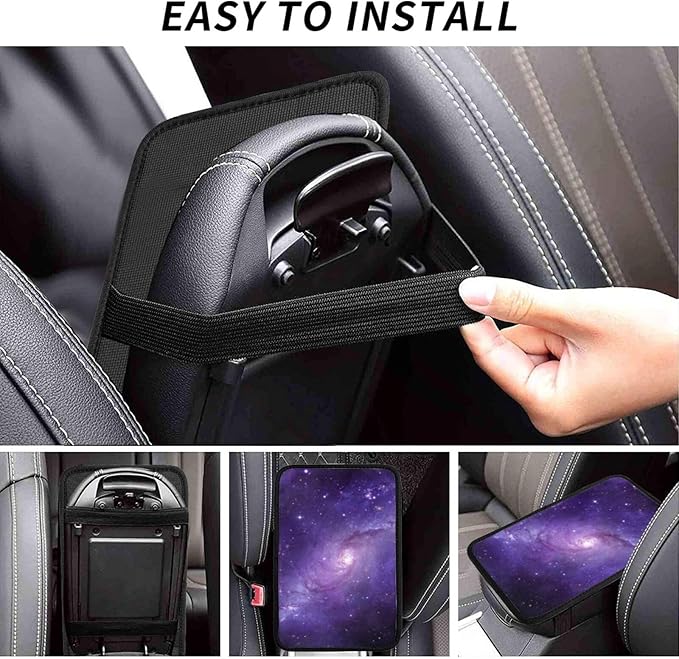 Galaxy Auto Center Console Armrest Cover Pad, Universal Fit Waterproof Comfort Car Armrest Cushion for Most Vehicle SUV Truck