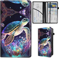 Qindaiwen Car Registration and Insurance Holder, Vehicle Card Document Elastic Band Closure Glove Box Organizer, Driver License Cards, Car Accessories for Essential Info, Colorful Tree