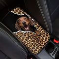 Dachshund Dog Car Center Console Cover for Women Non Slip Decorative Armrest Cushion Cover Cute Dog Automotive Decorations for Cars Vehicles SUV, Easy to Install