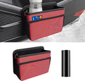 Car Trash Can, Foldable Mini Vehicle Trash Bin Garbage Organizer Holder, Waterproof Hanging Mini Auto Dustbin Accessories Storage Container for Vans, SUVs (red)