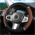 Bling Car Steering Wheel Cover, 15 Inch Crystal Rhinestones Elastic Stretch Breathable Vehicle Steering Wheel Protector for Women Girls, Universal Auto Interior Accessories (Black Coffee)