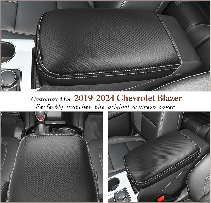 SKTU Upgrade for 2019-2026 Chevrolet Blazer Center Console Cover 2023 2024 2025 2026 Chevy Blazer Armrest Pad 2025 2026 Blazer Seat Box Cover 2026 Blazer Center Console Soft Cushion