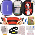 Car Roadside Emergency Kit with Battery Jumper Cables,Car Accessories for Men or Women,Automotive Safety Kit for Car,Vehicle, Truck or SUV,Gifts for Men or Him, Purple