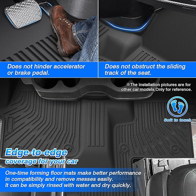 Sprinter Floor Mats - Car Mats for Mercedes-Benz Sprinter 2500/3500 2019-2025, All Weather Floor Mat for Sprinter Accessories, Heavy Duty Rubber Mats, Car Accessories
