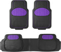 FH Group Car Floor Mats - Heavy-Duty Rubber Floor Mats for Cars, Universal Fit Full Set, Trimmable Automotive Floor Mats, ClimaProof Floor Mats For Most Sedan, SUV, Truck Floor Mats Purple