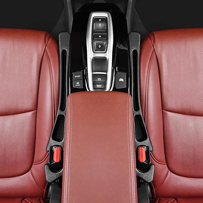 Car Seat Gap Filler, Car Seat Accessories, Car Organizers and Storage with Phone Holder, Car Organizer Fit Sedan SUV Truck Red Set of 2