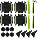 Car Door Protector-Door Handle Shielding Film, Door Dampening Pads, and Door Corner Guards for All Car Models - Noise Reduction & Anti-Scratch Solution (Green)