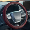 ZHOL Steering Wheel Cover,Premium Microfiber Leather,Non-Slip Breathable and Sweat-Resistant,Universal 15 Inch Steering Wheel Cover for Men and Women(Red)