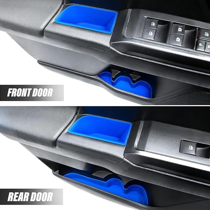 bgucar Interior Silicone Liner Insert Custom Fit for Tacoma 2016-2023, Silicone Organizer Tray for Tacoma Gen 3rd Crew Cab only - Fully Covered - for Tacoma Accessories