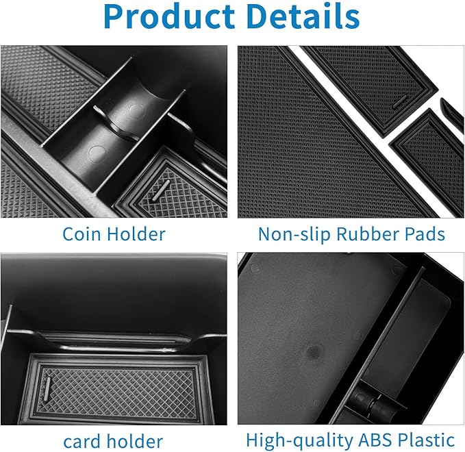 Zxiaochun Center Console Organizer Tray for 2023 2024 2025 Honda Pilot, 2024 2025 2026 Honda Passport & 2024 2025 Ridgeline Accessories, Armrest Box Storage Organizer Divider