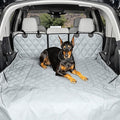 4Knines Split Cargo Liner for SUV – for Dogs & Pets, Heavy-Duty, Waterproof Trunk Mat & Cargo Cover – Fits 60/40 Split Bench & Armrest Pass-Through – Machine Washable, Non-Slip, Durable (Large, Grey)