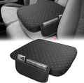 Center Console Cover Fit for 2002-2012 Ram 1500 2500 3500 Jump Seat Console, Comfortable Armrest Protector, Middle Console Cover, Car Arm Rest Cushion with 2 Side Pockets
