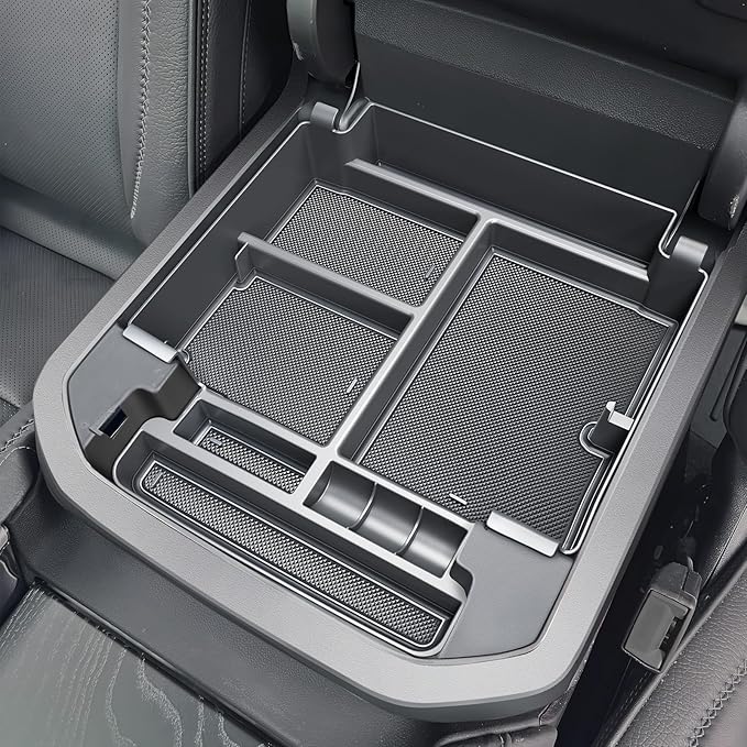 WEIPIN for Center Console Organizer Tray ABS Materials Compatible with 2021-2026 Tahoe/Suburban (Premier/High Country) & Yukon (Denali/Denali Ultimate) — Only fit Power Sliding Center Console