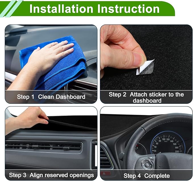 Dashboard Cover for Nissan Sentra 2008-2011 Non-Slip Interior Dash Cover Mat Polyester Silicone
