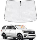KMF Windshield Sun Shade for Ford Expedition 2018-2024 with 310T Foldable Car Sun Shade,Custom Fit Sunshade for Front Window Sun Visor Protector Interiors Block UV Rays Accessories