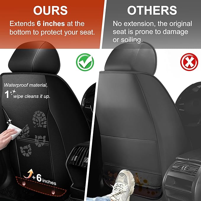 TTX LIGHTING Seat Covers Fit for Hyundai Kona 2018-2026 Seat Covers Full Set Car Seat Covers Faux Leather Breathable Waterproof Car Seat Protector (5 Seats, Black&Red)