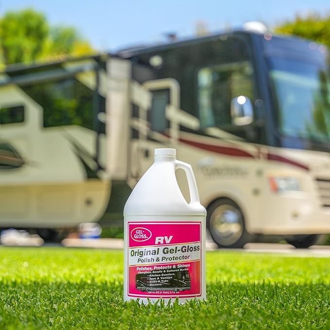 TR Industries Gel-Gloss RV GG-128 Polish and Protector 128 oz, WHITE PINK