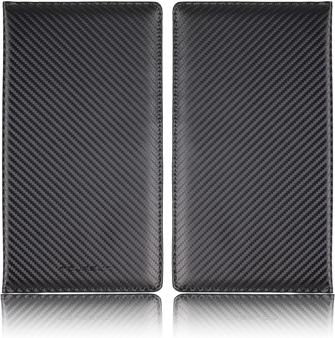 TOURSUIT Car Registration and Insurance Card Holder, Vehicle License Document Glove Box Compartment Organizer, Interior Car Accessories for Women Men Teens (Carbon Fiber Black)